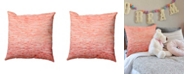 E by Design Ocean View 16 Inch Orange Decorative Geometric Throw Pillow